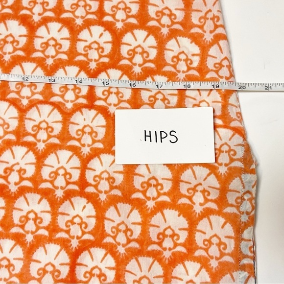 Roberta Roller Rabbit 100% Cotton Tunic Top XS orange floral swim cover up beach - Picture 11 of 13